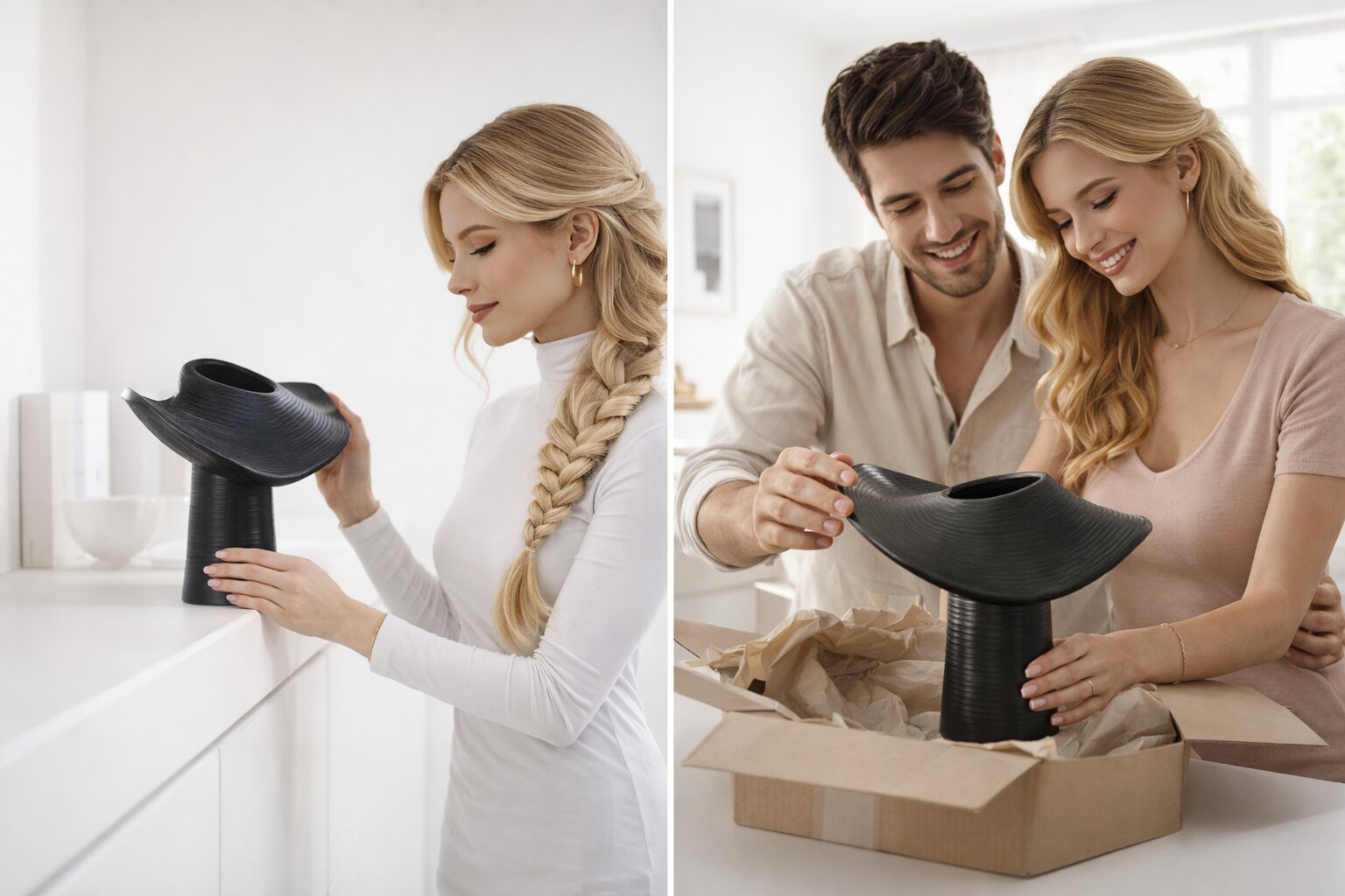 ваза как акцентный арт-объект в гостиной