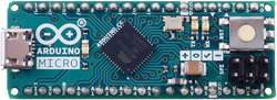 Arduino Micro с упаковкой и кварталом США для справки размера